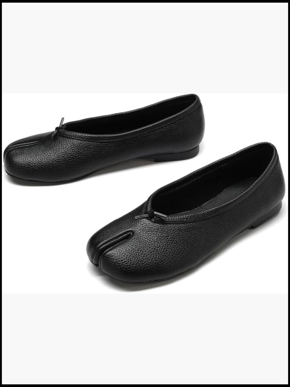 Women Ballet Flats Split Toe Tabi Shoes Low Heels Wide Width Comfortable Slip